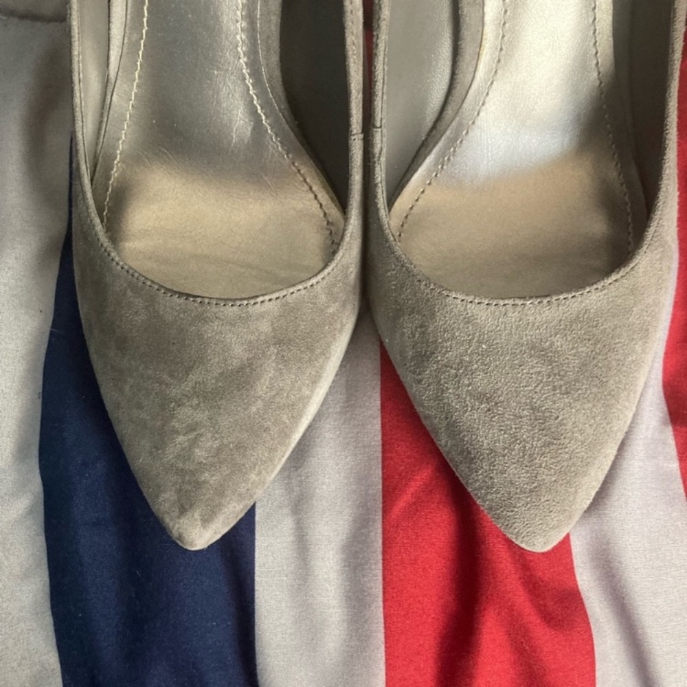 Gray Suede Pumps - Picture 6 of 7